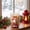 E, variant on Christmas Double Wall Glass Cup with Sealed Sequins, Festive Printed Egg-Shaped Tumbler for Coffee, Ade, Holiday Party Drinkware and Gift