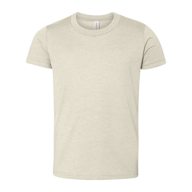 BELLA+CANVAS T-Shirt Jersey à Manches Courtes 3001Y, m, Gris Chiné Poussière