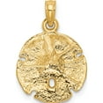 thumbnail image 4 of 14K Yellow Gold Sand Dollar Pendant (21 X 15) Made In Peru k2937, 4 of 6