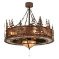 thumbnail image 2 of Meyda Tiffany 115914 Elk At Dusk 44" Wide 5 Blade Indoor / Outdoor Ceiling Fan - Rust /, 2 of 5
