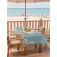 thumbnail image 2 of Outdoor Tablecloth with Umbrella Hole for Patio/Picnic/Party/Camping, Coastal Sea Horse Waterproof Table Cloth Rectangle Table Cover Washable, Summer Coral Ocean Vintage Wood (60"x 120"), 2 of 8