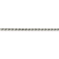 thumbnail image 4 of Auriga Fine Jewelry 925 Sterling Silver Rhodium-plated 2.25 mm Diamond-cut Rope Chain Necklace for Women 22", 4 of 6