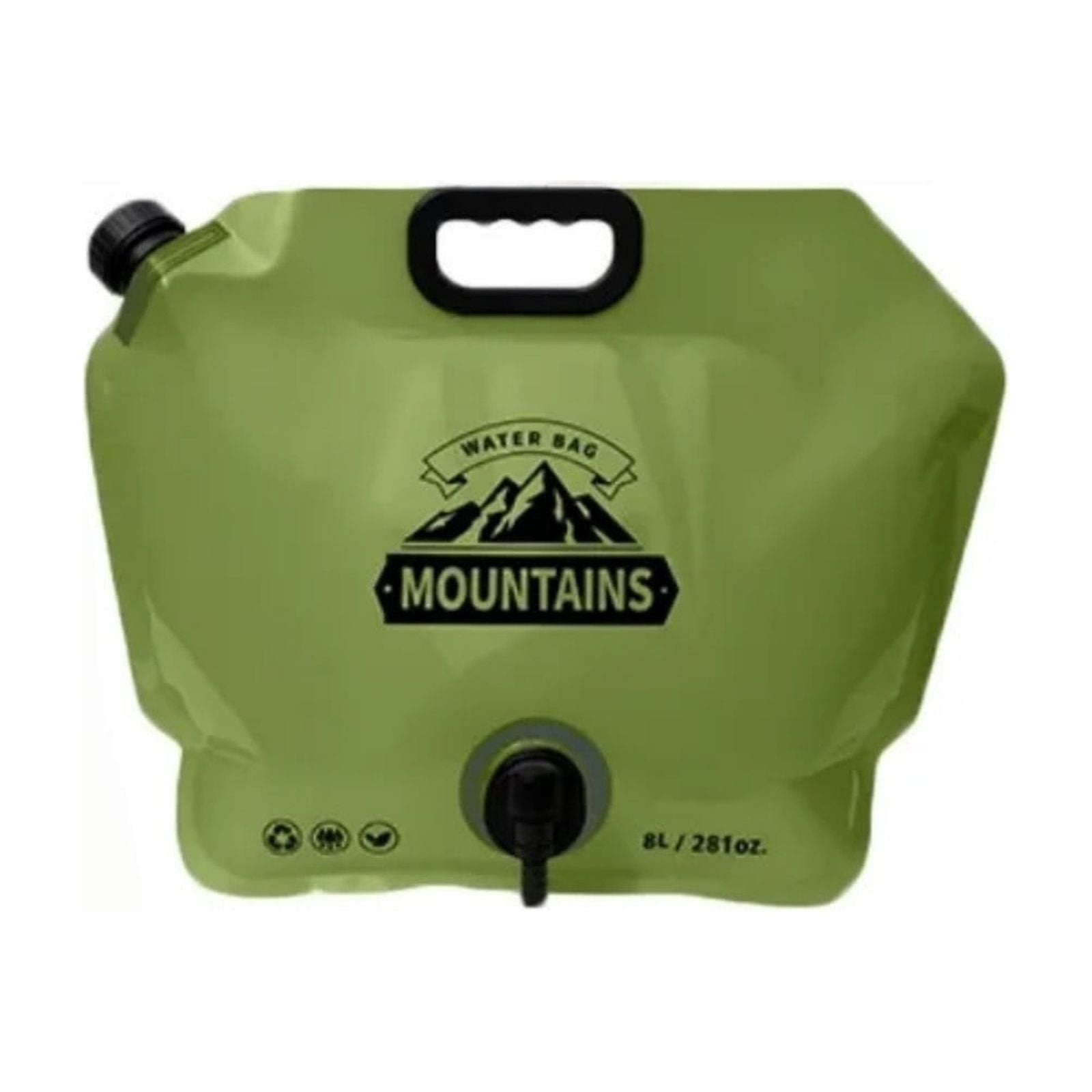Camping Water Container 2 Gallon Collapsible Water Jug with Spout - Reusable Flasks Foldable Empty Gallon Jug for Water Storage Water Bag for Outdoor Hiking Emergency Prep (1 Pack)
