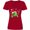 Red, variant on Inktastic Christmas Turtle in with Santa Hat and Snowflakes Women's V-Neck T-Shirt