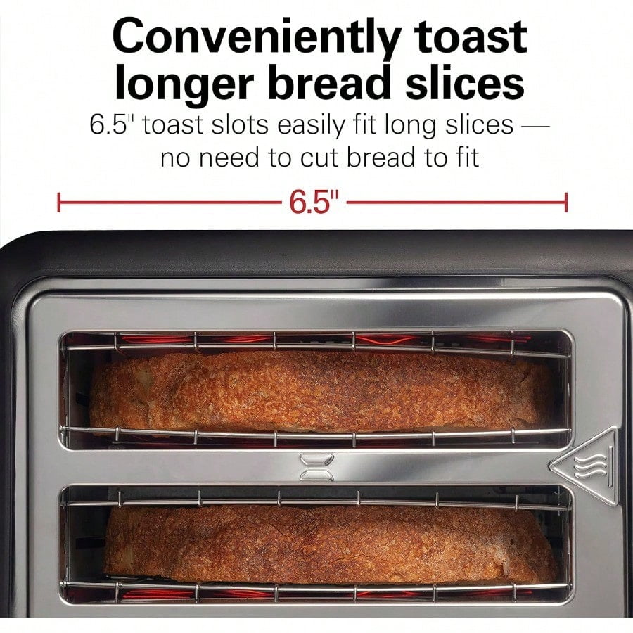Gourmet 2 Slice Slot Toaster with Extra Long and Wide Slots SureToast Technology Shade Selector with 7 Browning Levels Bagel Setting Matte Black and Stainless Steel 22996