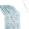 thumbnail image 3 of PoyoKee Sheer Table Runner, 118" x 28" Floral Embroidered Table Cloth, Sheer Organza Tablecloth Party Decorations for Kitchen and Dining, Home Decor, 3 of 6