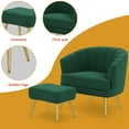 thumbnail image 3 of Andeworld Modern Accent Chair with Ottoman, Upholstered armchair for Living Room, Bedroom (Green), 3 of 6
