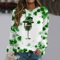 thumbnail image 5 of Xuyuer Women's Round Neck St. Patrick's Day Printed Long Sleeve Shirts Sweatshirt - Festive Holiday Graphic Pullover Top for Seasonal Parties, Gift Exchanges and Cozy Spring Summer Wear, 5 of 5