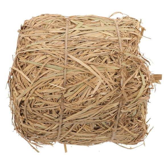 OULII Small Straw Haystack Decoration Khaki Faux Straw Material for Outdoor Garden and Yard Scene Adornment