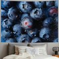 thumbnail image 2 of BCIIG Blueberries Water Drops Tapestry Wall Hanging Unique Style Graphic Tapestries Home Wall Decor Art for Living Room Bedroom Apartment Farmhouse Dorm 50x40inch, 2 of 6