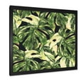 thumbnail image 2 of Designart 'Natural Green Leaves Exotic On Dark II' Tropical Framed Art Print, 2 of 4