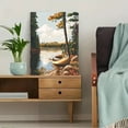 thumbnail image 5 of Autumn Lake Canoe Canvas Wall Art， Perfect for Living Room， Bedroom， Office， Dining Room， and Bathroom Decor., 5 of 8