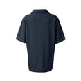 thumbnail image 4 of Bbyeadc Womens Polo Shirts Short Sleeve Waffle Knit Loose Golf T-Shirt Collared Solid Color Top Casual Tennis Shirt,Blue (XL), 4 of 5