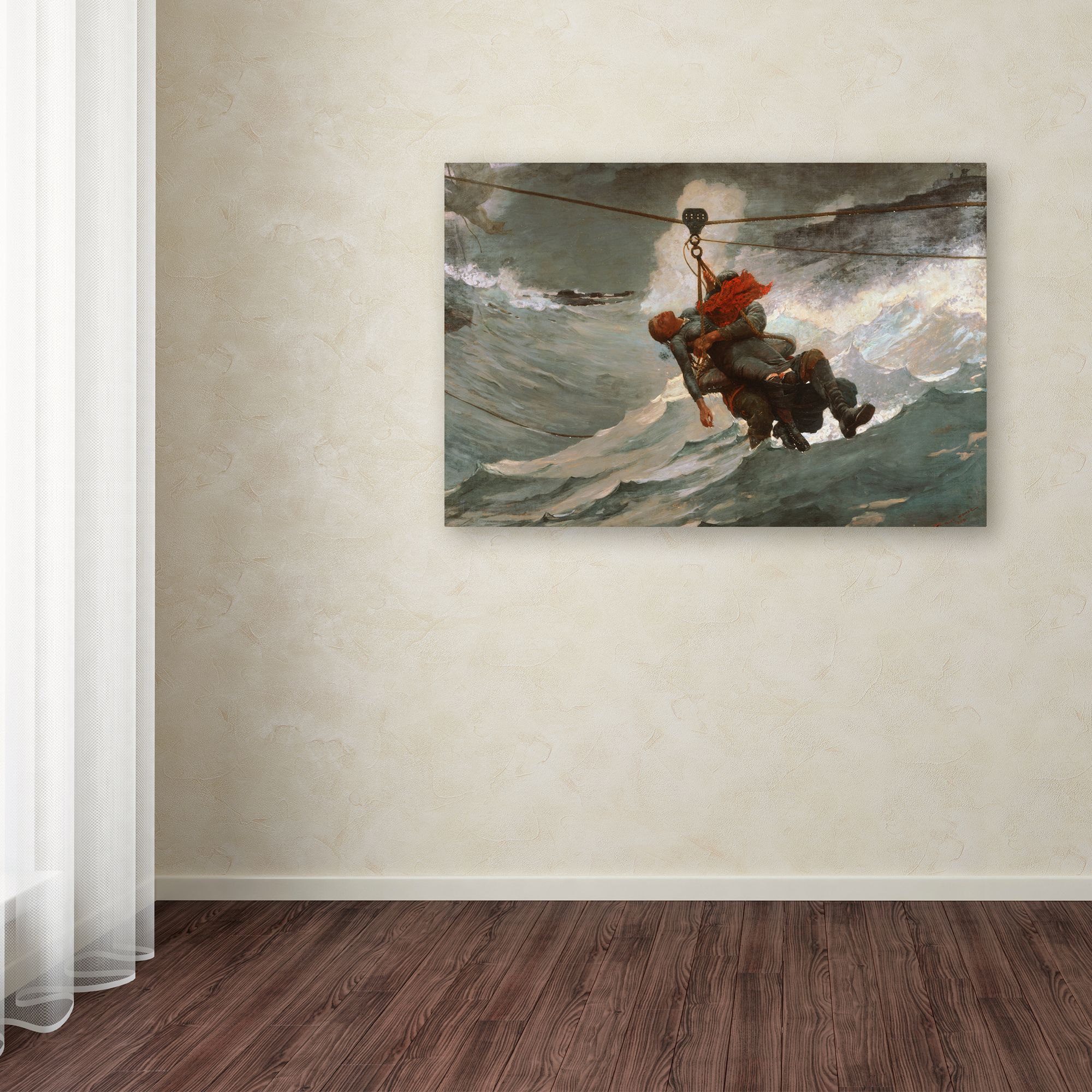 Homer 'The Life Line' Canvas Art