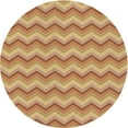 thumbnail image 1 of Ahgly Company Indoor Round Patterned Yellow Orange Area Rugs, 8' Round, 1 of 6