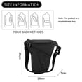 thumbnail image 2 of New outdoor cycling leg bag multi-functional tactical chest bag sports casual messenger bag purse - black, 2 of 5