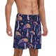 thumbnail image 2 of Balery Floral Hippie Mushrooms Pantalones cortos de pijama de punto de algodón para hombre con cinturilla y bolsillos-3X-Large, 2 of 6