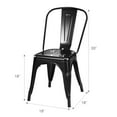 thumbnail image 2 of Costway Set of 4 Dining Side Chair Stackable Bistro Cafe Metal Stool Gunblack, 2 of 10