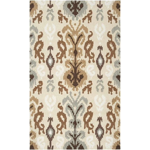 Hauteloom Prineville Living Room, Bedroom Area Rug - Transitional - Beige, Mustard, Gray - 2' x 2'9"