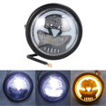 thumbnail image 2 of Universal Motorcycle 6.3 Inch 35W LED Headlight Yellow Light, 2 of 5