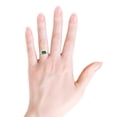 thumbnail image 4 of ANGARA Lab Grown 1 Ct Emerald-Cut Emerald Side Stone Engagement Ring for Women in 14K Yellow Gold (Size-7x5mm) | May Birthstone, Birthday, Anniversary, Jewelry Gift for Women | Lab-Grown Emerald Ring, 4 of 9