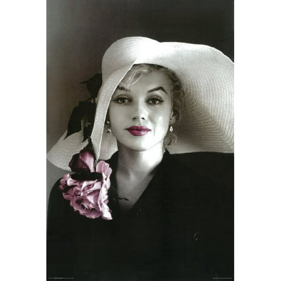 Marilyn Monroe Poster Hat Pink Lips New 24x36