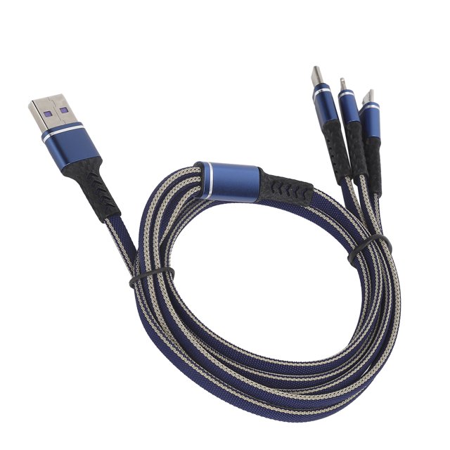 Charger Cable, 130pcs Copper Cores Anti Winding Flexible USB Date Wire For Mobile Phone ANGGREK Azul