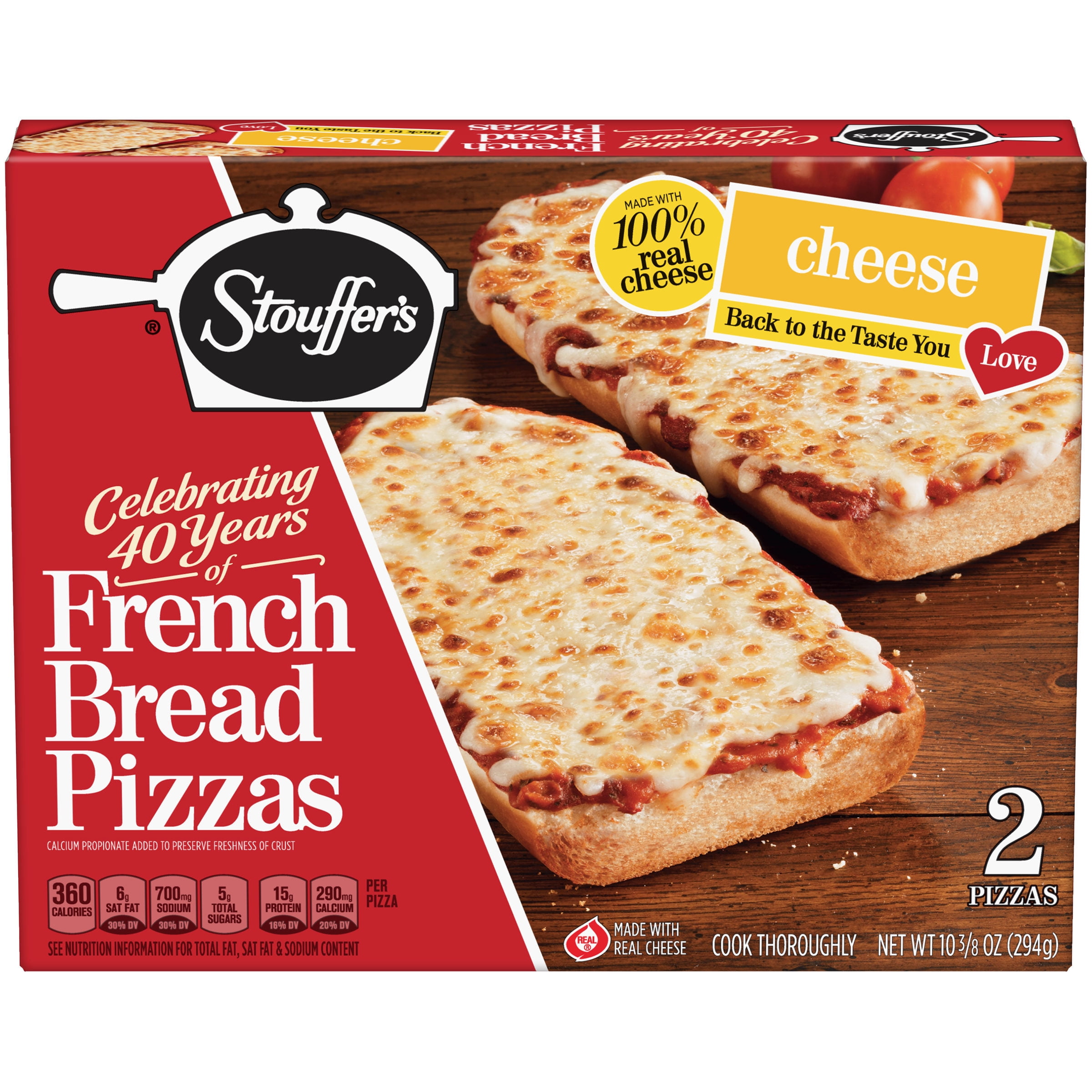 STOUFFER'S French Bread Cheese Pizzas, Frozen Meal