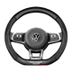 thumbnail image 5 of Funda de volante de cuero con logotipo de automóvil en relieve de fibra de carbono Funda de volante de cuero con logotipo de automóvil en relieve 3D, 5 of 6