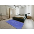 thumbnail image 5 of Ahgly Company Machine Washable Indoor Square Transitional Sky Blue Area Rugs, 5' Square, 5 of 7