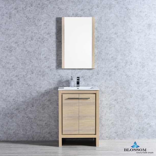Milan 24 W Medicine Cabinet Briccole Oak Walmart Com Walmart Com