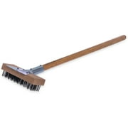 Carlisle 36372500 Oven & Grill Brush With Scraper, Stainless Steel Bristles and 30" Long Hardwood Handle