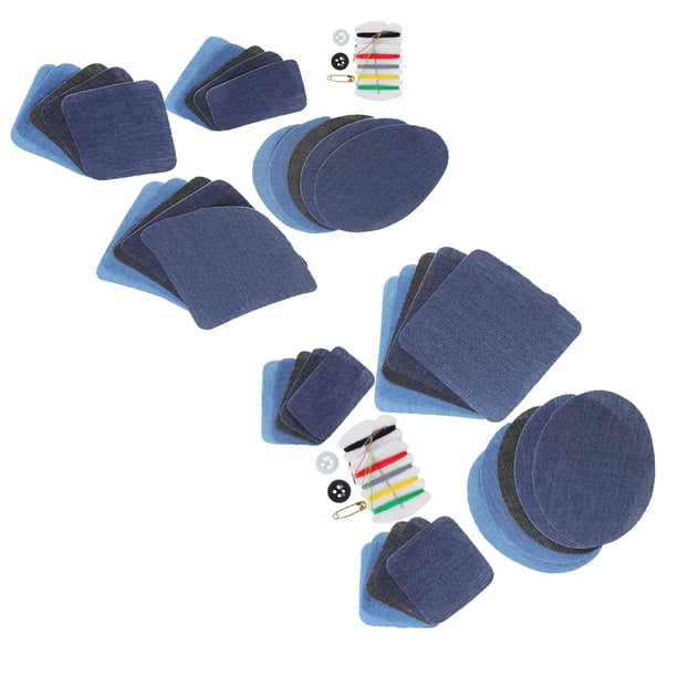 Pieza de corte de mezclilla para planchar, parche de reparación de pantalones vaqueros, codo, rodilla, parche para ropa, accesorios de costura