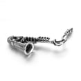 thumbnail image 2 of PAMTIER Unisex Stainless Steel European and American Style Saxophone Musical Instruments Pendant Hip Hop Punk Necklace with Chain Silver, 2 of 6