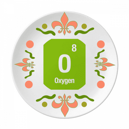 

Oxygen Checal Element Science Flower Ceramics Plate Tableware Dinner Dish