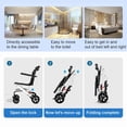 thumbnail image 6 of Lightweight Transport Wheelchair, Aluminum Alloy Foldable Wheelchairs for Adults, Portable Transportation Travel Wheelchairs, Outdoor Collapsible Wheelchair, Bearing 200lbs White, 6 of 9