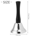 thumbnail image 3 of 24 Pieces Hand Silver Steel Service Handbells Black Wooden Handle Diatonic Metal Musical Percussion, 3 of 5