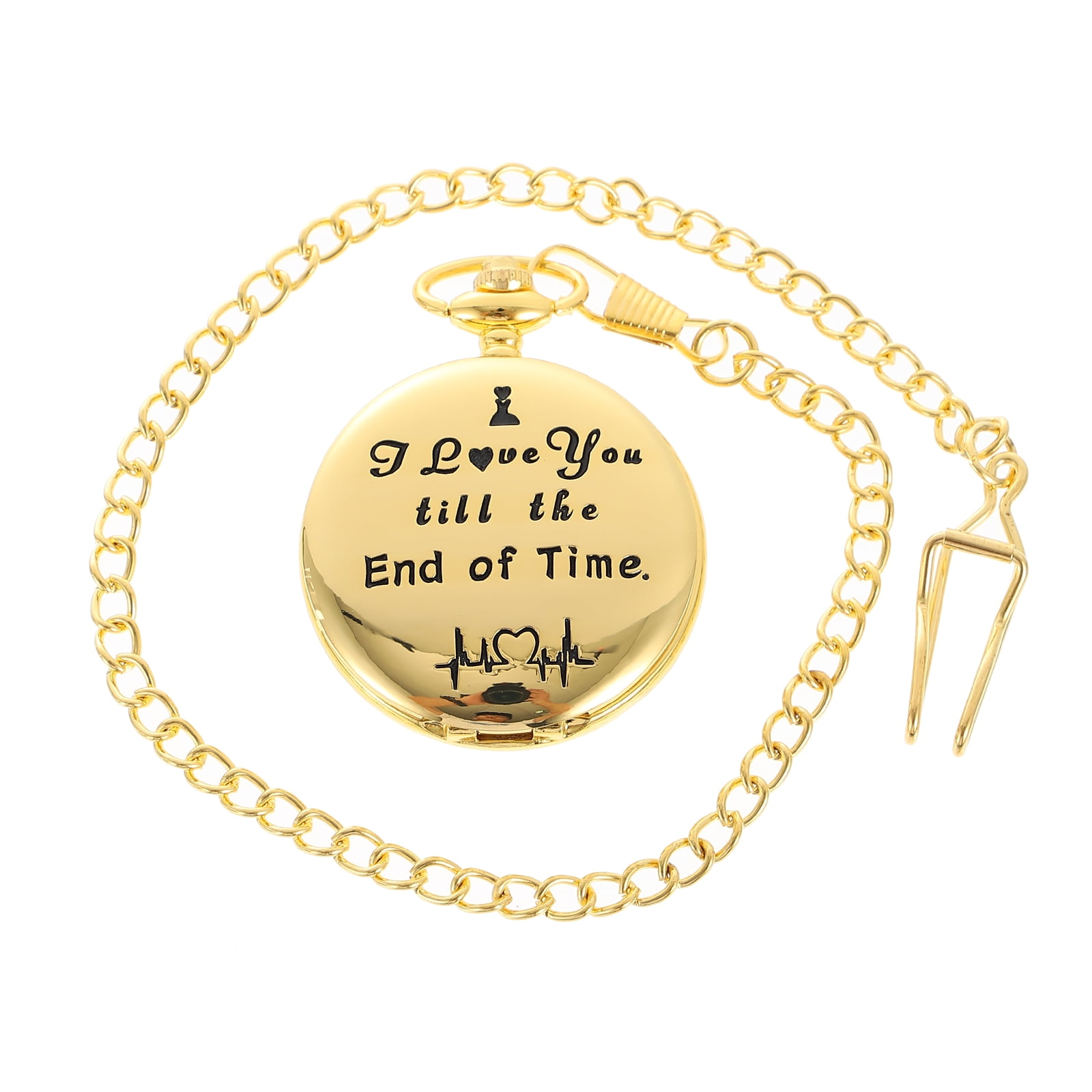 Analog Pocket Watch Battery Powdered Watch Retro Hanging Watch with