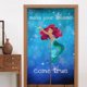 thumbnail image 1 of Cortina de puerta de La Sirenita para puerta, cortina opaca con estampado de patrón, cortina divisoria de ambientes, tapiz para decoración del hogar, 34" de ancho x 56" de largo, 1 of 7