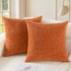thumbnail image 1 of wonima44 CaliTime Fall Throw Pillow Covers Decorative 22 X 22 Inches Pack of 2 Cozy Chenille Cushion Cases for Couch Sofa Bed Living Room Home Burnt Orange, 1 of 1