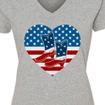 thumbnail image 4 of Inktastic USA Cowboy Boots Patriotic Women's V-Neck T-Shirt, 4 of 5