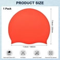 thumbnail image 3 of Uxcell Gorro de Natación de Silicona 1-Pack para Mujeres y Hombres, Sombrero de Natación Impermeable No Deslizante Duradero [Rojo], 3 of 6