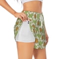 thumbnail image 3 of Lsque Daisies Flowers Printed Women's Running Shorts with Liner Pockets,Elastic Quick Dry Workout Athletic Gym Yoga Shorts,Womens High Waist Shorts-Large, 3 of 9