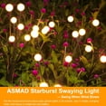 thumbnail image 4 of Euur Solar Lights Outdoor(4-Pack, 32 LEDs), Euur Solar Garden Lights, Outdoor Decorations, Firefly Light for Patio Decor, Big Bulb, Unique Gifts for Women, Gifts for Grandma, 4 of 6