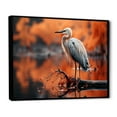 thumbnail image 2 of Designart "Grey Red Heron silence" Animals Floater Framed Canvas Art Print, 2 of 7