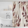 thumbnail image 4 of Eucalyptus Leaves Waterproof Fabric Shower Curtain,Brown Spring Botanical Aesthetic Waterproof Fabric Shower Curtain for Bathroom Curtains Bathtubs Shower Curtains with 12 Hooks Extra Long 72x84, 4 of 8