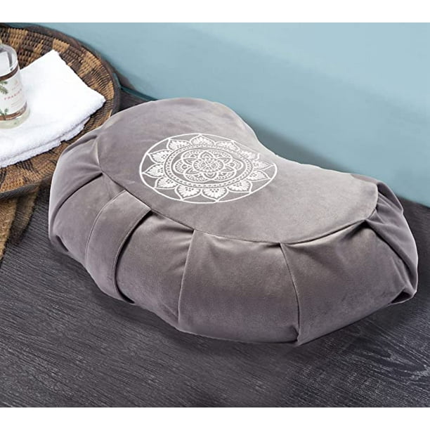 Florensi Meditation Cushion (16"x10"x5"), Velvet Meditation Pillows for