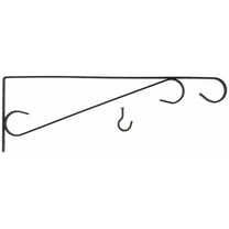 Landscapers Select GB0283L Hanging Plant Bracket, 15-1/2 L, Steel, Black, Wall Mount Mounting