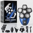thumbnail image 1 of Toytexx 5-in-1 Electric Head Shaver for Men, 6D Floating Rotary Razor with LED Display, USB Rechargeable Grooming Kit, Wet & Dry Use, Random Color, 1 of 14