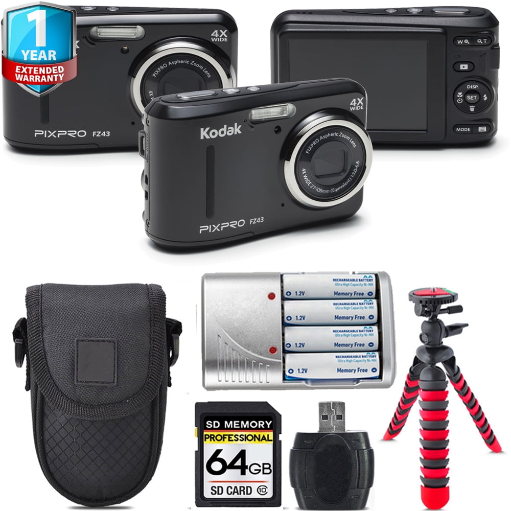 ☺︎︎KODAK PIXPRO FZ55（★お得なおまけセット付き★） Kodak PIXPRO FZ55 Digital Camera Bundle: Zoom, 64GB, Tripod, 1 Yr
